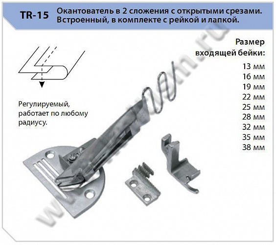 Окантователь 2 сложения к прямострочным машинам TR-15