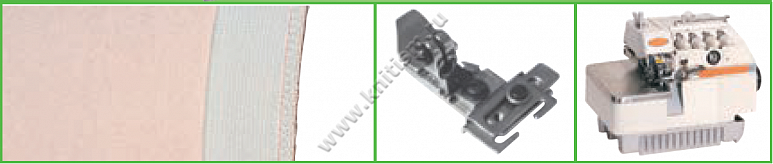 Приспособление "Притачивание эластичной тесьмы сверху" на оверлоке E130 SURUCU