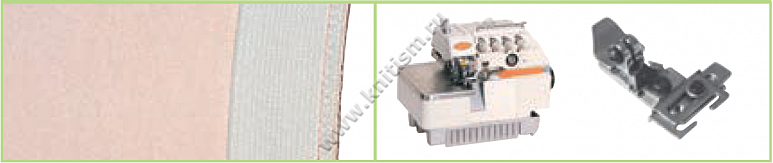 Приспособление "притачивания эластичной тесьмы сверху" на оверлоке C221 SURUCU