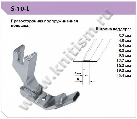 Лапка для настрачивания тесьмы S10L SEWPARTS