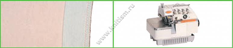 Приспособление "Притачивание эластичной тесьмы сверху" на оверлоке E129A SURUCU
