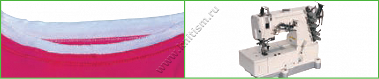 Приспособление для притачивания тесьмы регулируемое для плоскошовных машин с плоской платформой T155A SURUCU