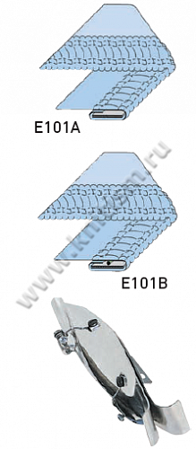 Приспособление для изготовления эластичного пояса спортивных брюк на 4-х игольных машинах с цилиндрической платформой E101 SURUCU
