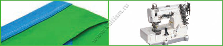 Окантователь в 3 сложения (чистый край сверху) для плоскошовной машины с вырезом в платформе T135 SURUCU