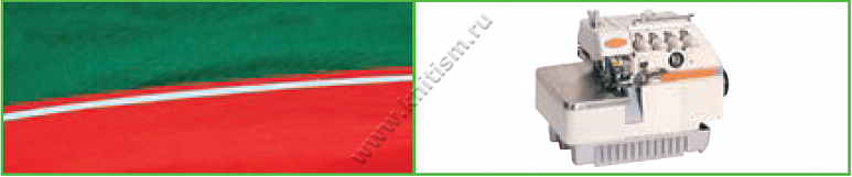 Приспособление "притачивание двойной декоративной тесьмы" на оверлоке T167B SURUCU