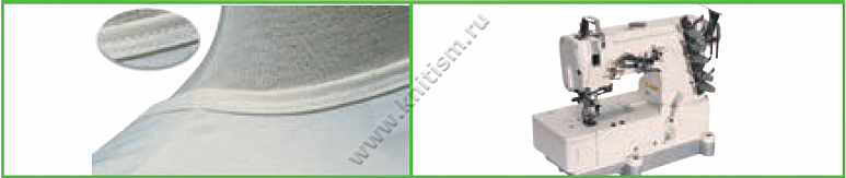 Окантователь в 3 сложения (чистый край сверху) для плоскошовной машины с плоской платформой T149 SURUCU