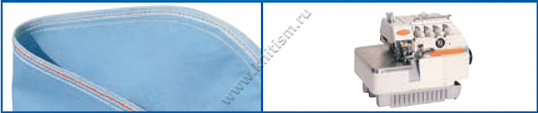 Приспособление для окантовки мешковины кармана с закрытыми срезами на 4-х ниточных оверлоках Siruba и Kintex P038 SURUCU