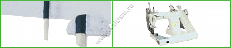 Приспособление "притачивание декоративной окантовки с боку с прокладыванием канта" для машин цепного стежка со свободным рукавом T165 SURUCU