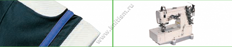 Приспособление для настрачивания лампас (изнанка встык) на плоскошовных машинах E105 SURUCU