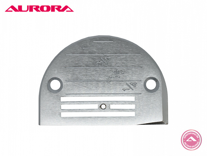 Игольная пластина четырёхрядная на прямострочную машину с нижним продвижением (для рейки E22) (средние материалы) (арт. E22) (арт. E22) Aurora
