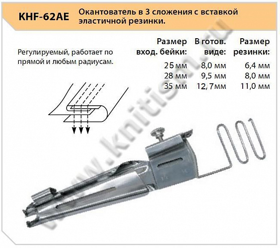 Окантователь 3 сложения на плоскошовную машину KHF-62AЕ