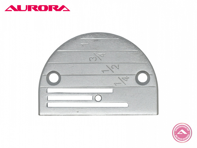 Игольная пластина трёхрядная на прямострочную машину с нижним продвижением (для рейки 9Т) (тяжёлые материалы) (арт. B-30, В-28, В-30) Aurora