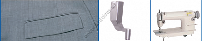 Приспособление для изготовления клапанов карманов на прямострочной машине с обрезкой края материала P055 SURUCU